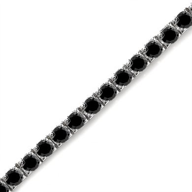 31yxD9mbLyL Womens 4 Ct. Black Diamond Tennis Bracelet 7 Inches Long Round Cut
