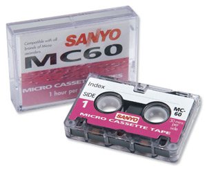 Childrens Toyshop  Electronics : Sanyo MC60 Micro Cassette Tape 30-60 Minutes per Side Ref MC603PK [Pack 3]