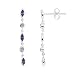 Sterling Silver Amethyst and Cubic Zirconia Dangle Earrings