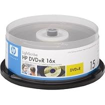 HP 16x LightScribe 4.7GB 120-Minute DVD+R Media - 15 Pack