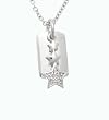 Sterling Silver Tag Star Necklace
