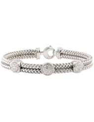 Effy Jewlery Balissima Sterling Silver and Diamond Bracelet, .12 TCW