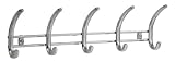 InterDesign Axis Wall mount Rack, 5 Hooks, Chrome