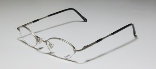 AUTHENTIC ENJOY LINE OF EYEWEAR BY RODENSTOCK STYLE 1701 SIZE 45-20-140 GRAY/BLACK TWO-TONE COLOR RXABLE VISION CARE PRESCRIPTON ABSOLUTELY GORGEOUS HALF-RIMLESS OVAL LENSES EYEGLASS/GLASSES/FRAMES - mens/womens/ladies/seniors/unisex