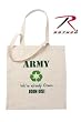 Army Natural Canvas Tote Bag - 2 Bags Per Order