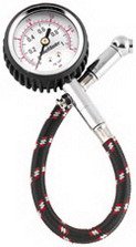 BikeMaster Dial Gauge with Hose - 0-15 psi in 1/4 lb. Increments TG20-1-015