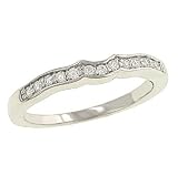 Ladies Matching Pave Diamond Wedding Band .19cttw