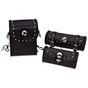 Diamond Plate 3pc Heavy-Duty Waterproof PVC Motorcycle Bag Set