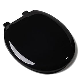 Comfort Seats C1B3R4S-90 EZ Close Deluxe Plastic Toilet Seat, Round, Black