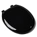 Comfort Seats C1B3R4S-90 EZ Close Deluxe Plastic Toilet Seat, Round, Black