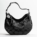 AUTHENTIC COACH ALI SIGNATURE SATEEN HOBO 13642 (Black)