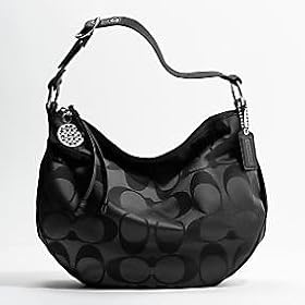 AUTHENTIC COACH ALI SIGNATURE SATEEN HOBO 13642 (Black)