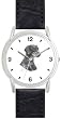 DOBERMAN PINSCHER DOG (MS) - WATCHBUDDY&reg; DELUXE SILVER TONE WATCH - Black Strap - Large Size (Men's or Jumbo Women's Size)