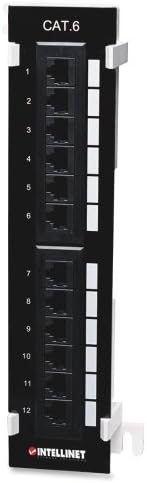 Intellinet Cat6 12. Port Utp Patch Panel, Wall. Mount . Compatible With Both 110 And Krone Punch Down Tools "Product Type: Rack & Cabling/Patch Panels"