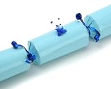 Make Your Own Christmas Crackers - Glossy Pale Blue with blue trim/Pk 6
