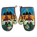 Applique pot holders, 'My Pet Llama' (pair)