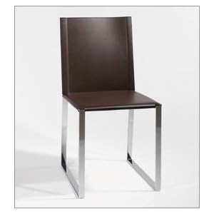 ItalModern 04964WHT Cosimo Leather Dining Chair Set of 2- White-Chrome by ItalModern