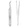 Stainless Steel Satin Finish Curved Fine Tip Forceps, 4-1/2" Length, For Single Use (Pack of 100)