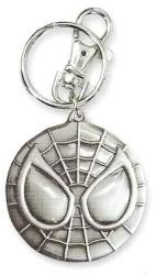 Spider-Man Face Pewter Keychain