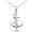 Sterling Silver Anchor Pendant Necklace, 16IN