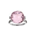 Sterling Silver 14mm Pink Glass Disco Ball Ring