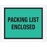BOXPL408 - 7 x 5 1/2 Packing List Enclosed Envelopes