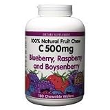 Natural Factors - C 500mg Natural Fruit Chews - Bl/Ra/Bo - T - 180