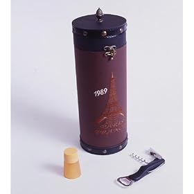 Wine Line WL-G2036 Wooden gift box round- Eiffel Tower by Wine Line