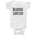 "One Adorable Alarm Clock" Screenprint onesie Size:NB-3 mos