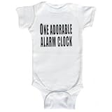 "One Adorable Alarm Clock" Screenprint onesie Size:6-12 mos