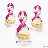 12 pc ~ Pink Ribbon Breast Cancer Awareness Cupcake Caddy