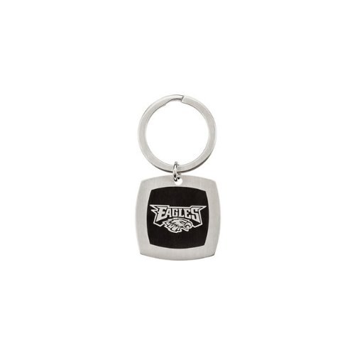 Stainless Steel and Black Enamel Philadelphia Eagles Keychain