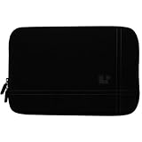 Jet Black SumacLife Microsuede Sleeve with Neoprene Bubble Padding for Asus UX52VS 15.6-inch Multimedia Ultrabook Notebook + SumacLife