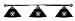 Oakland Raiders Pool Table Light - Chrome Bar