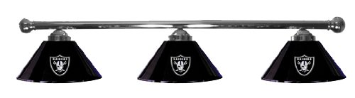 Oakland Raiders Pool Table Light - Chrome Bar