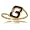 Solid 10KT Yellow Gold Ladies #3 Racing Ring w/ Diamond