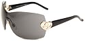 Gucci Women's 4200 Shiny Black Frame/Grey Lens Rimless Sunglasses
