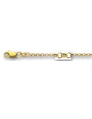 10K Solid Yellow Gold Rolo Pendant Chain Necklace 20" 2.3mm
