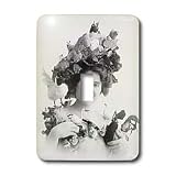 Taiche - Vintage Posters - Easter - Easter Bonnet - easter, woman, hat, chicks, flowers, bonnet, vintage - Light Switch Covers - single toggle switch