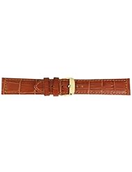 Hand-made Ladies 14mm Brown Crocodile Grain Calf Leather Watch Strap