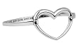 Sterling Silver Wherever You Are You Are Always In My Heart Open Heart Catch Bangle Bracelet