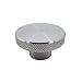 JW Winco Stainless Steel 303 Round Tapped Knob, Knurled, Threaded Hole, 3/8"-16 Thread Size x 5/8" Thread Depth, 2" Head Diameter (Pack of 1)