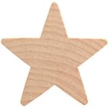 Wood Star &frac34;",small star, Natural Unfinished Wooden Star Cutout Shape (3/4 Inch) - Bag of 100