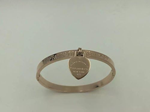 Darling Jewelry Women's Stainless Steel Bracelet (heart-rose gold )