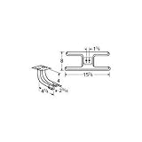 MCM 10502-73402 Stainless Steel H Twin, Centered, 1.25 Inch Offset Burner