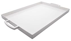 Zak Designs 17 by 11-1/2-Inch Large Rectangular Tray, White