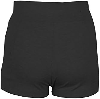 New Kathy Women's Solid High Waisted Vintage Style Shorts(BTM-SHT,BLKA6-M)