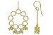 18K Gold Over Sterling Silver Multi Circle Peridot Hoop Earrings by Andrea Barna