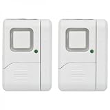 GE 45115 Magnetic Window Alarm, Wireless Battery Operated, 2 Pack
