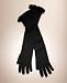 Ann Taylor Women's Black Cashmere Ruffle Long Gloves